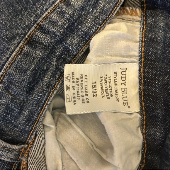 Judy Blue Cropped Denim Blue Jeans Wide Leg Relaxed Women’s 15/32 JB88592 - Picture 5 of 5